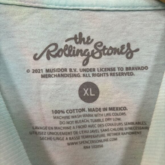 The Rolling Stones Hot Lips Pop Art Rock Pastel Tie Dye XL - Picture 4 of 5